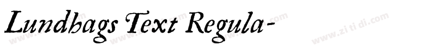 Lundhags Text Regula字体转换